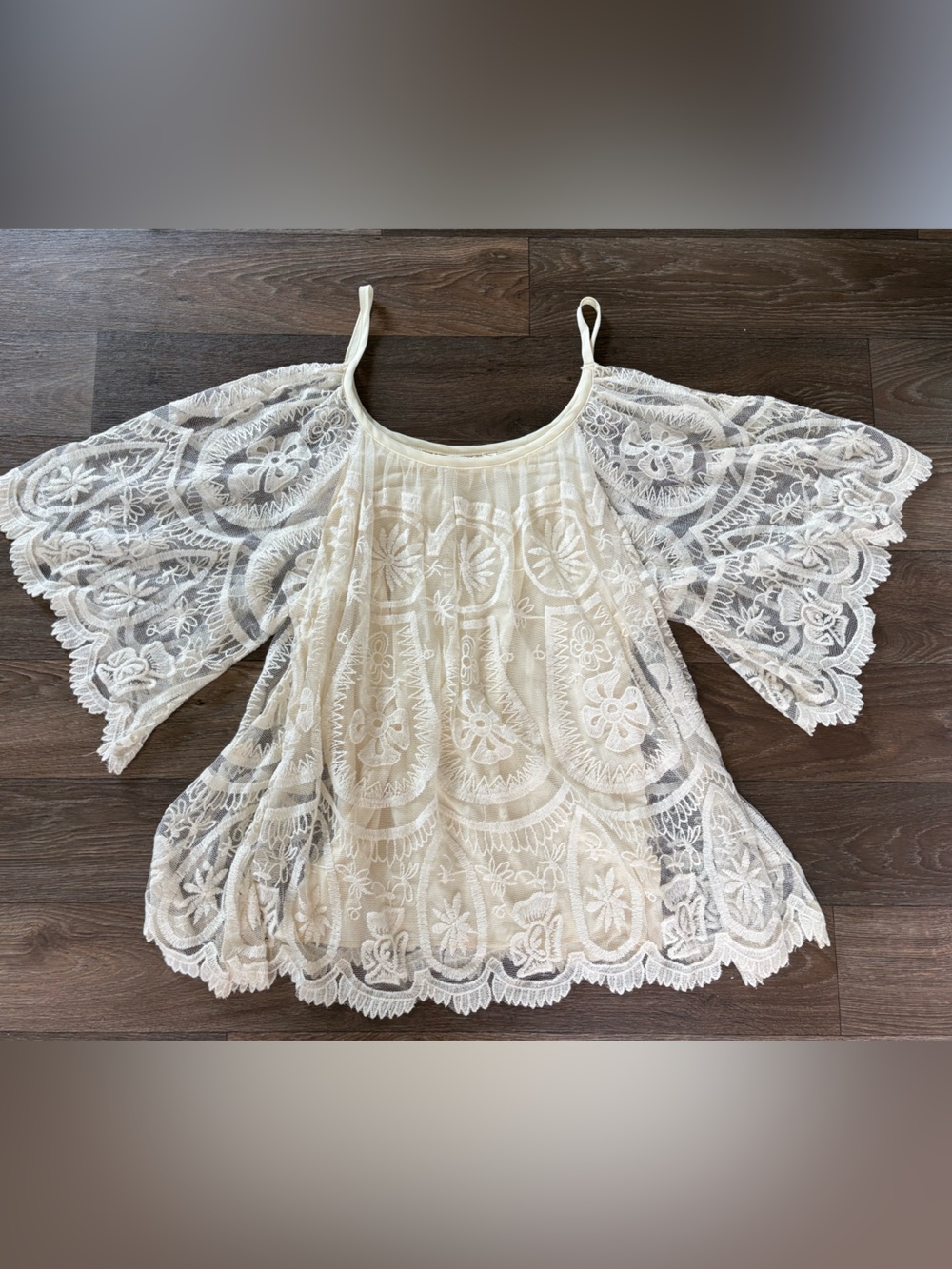 Jen's Pirate Booty Cream Lace Mini Dress